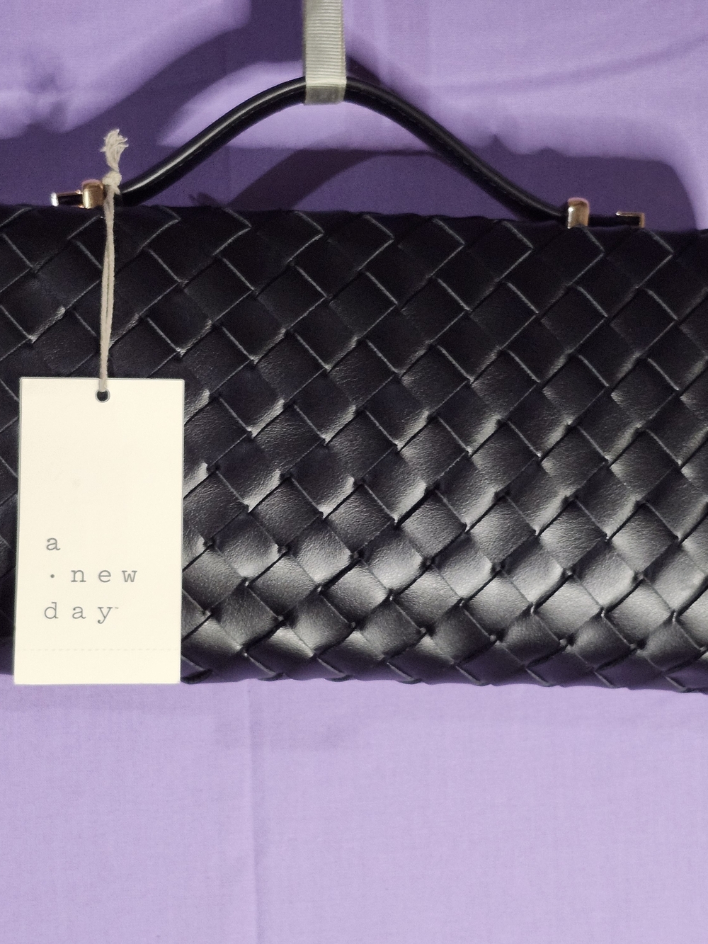 a new day Black Quilted Wristlet Clutch with Gold Accent - Picture 2 of 6